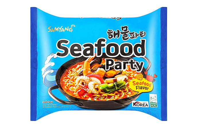 Лапша со вкусом морепродуктов Seafood Party Samyang, Корея