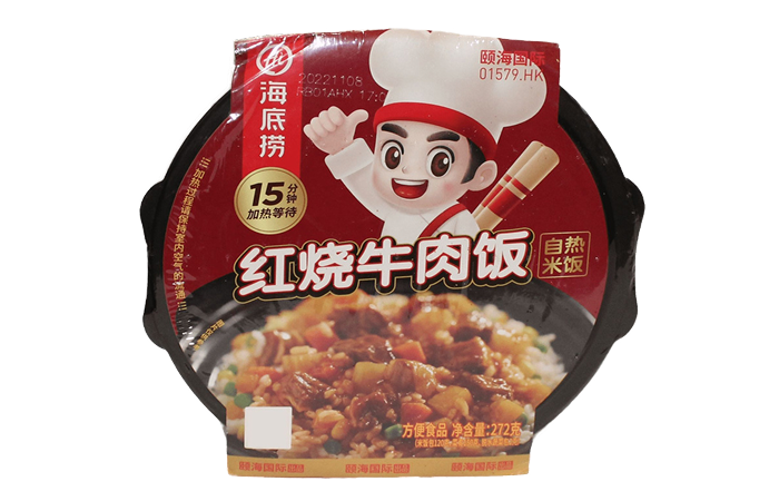 Саморазогревающийся рис со вкусом тушеной говядины Haidilao, Китай