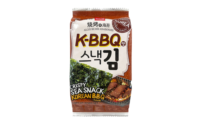 Чипсы из морской капусты со вкусом корейского барбекю Wang, 4 гр